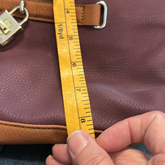 Rosetti Purple / Brown Shoulder Bag with Structured Design - Picture 11 of 11